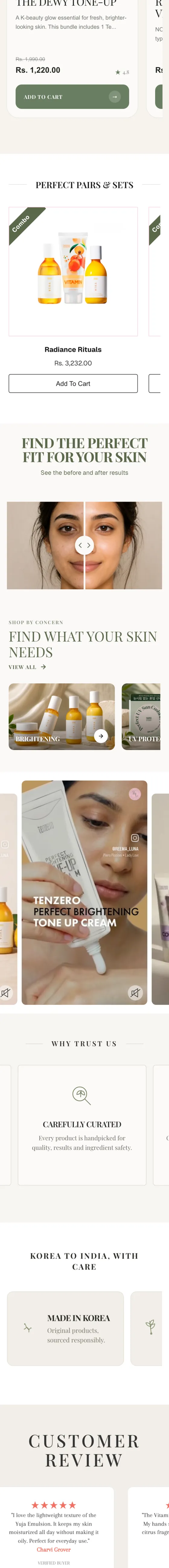 The Skinroo website on a phone